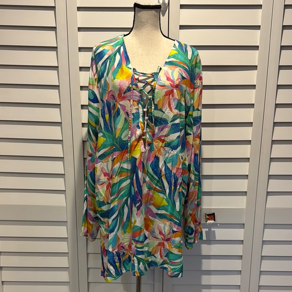 La Blanca Other - La Blanca Multicolor Floral Swim Coverup